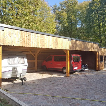 Création d'un abri pour voitures / deux roues et un atelier à Bailleau l'Evêque