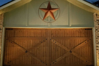 Inspiration for a rustic garage in Dallas.