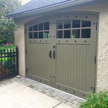 Custom Tudor Style Garage Doors