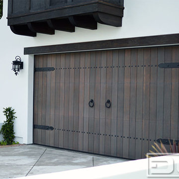 Customized Wood Garage Door & Gate Design in an Authentic Spanish Colonial Style