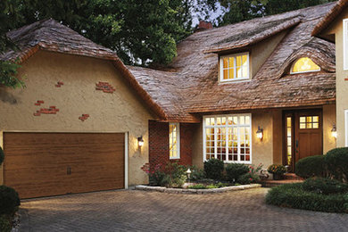 Example of a mountain style two-car garage design in DC Metro