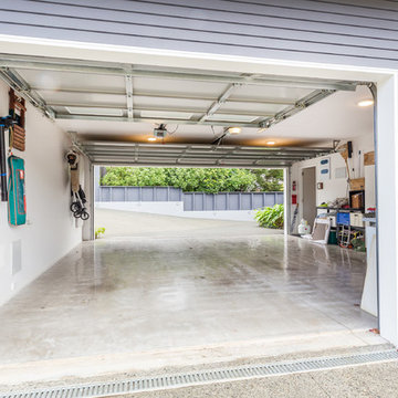 Drive through garage for easy access.