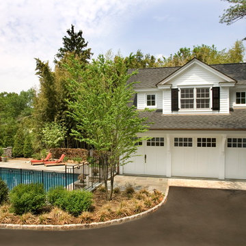 garage and pool area