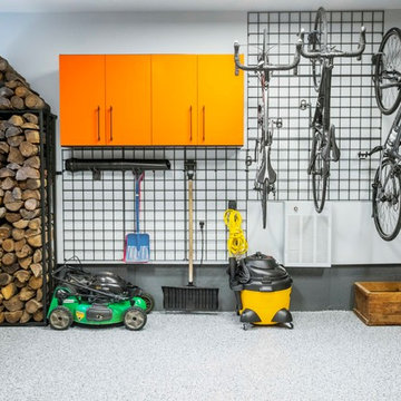 Garage cabinets and organisation grid