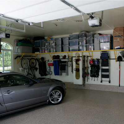 Garage - mid-sized transitional two-car garage idea in Atlanta