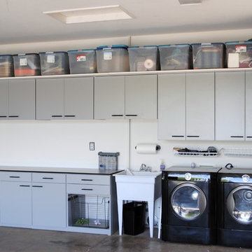 Washer Dryer Garage Shed Ideas Photos, Laundry In Garage Design Ideas
