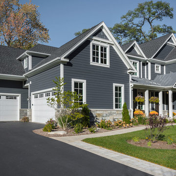 Gray and Blue Transitional Home