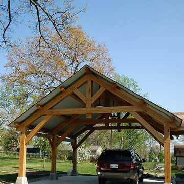 Heavy Timber Porte-Cochere in East Tennessee