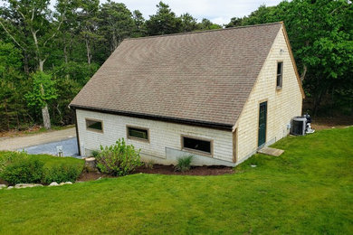 Example of a country garage design in Boston