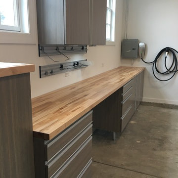 Lake Forest Garage Cabinets and Workbench