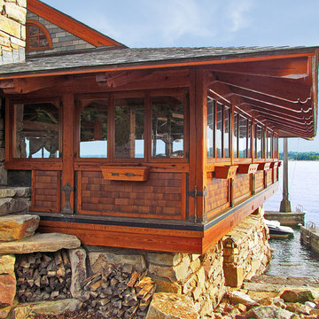 Lakeside Timber Frame Home & Boat Shelter