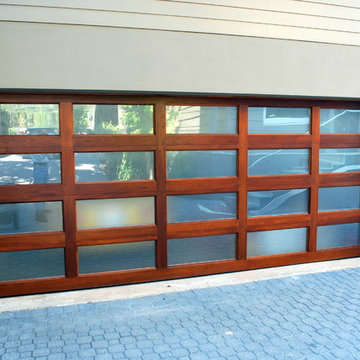Mahogany Full View Garage Door by Cowart Door Systems