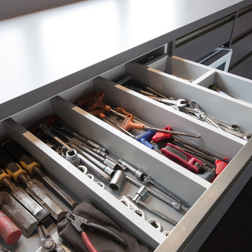 Man cave garage cabinetry