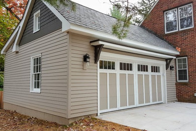 Large traditional attached double garage in Cedar Rapids.