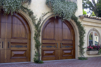 Mediterranean Custom Wood Garage Doors