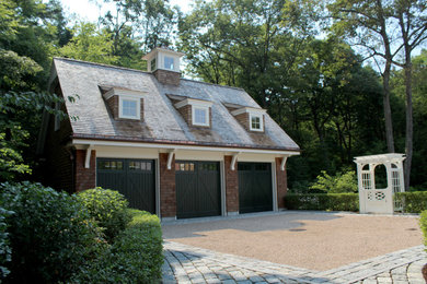Inspiration for a traditional garage in Boston.