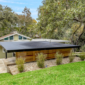 Modern Carport w/ Planters