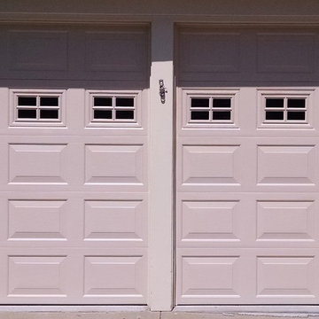 Monetary Sand Short Panel Overhead Garage Door with Inserts