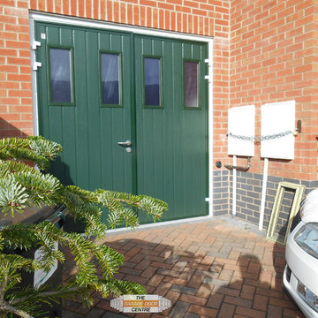 Moss Green Steel Side Hinged Garage Door