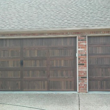 Murphy Wood Grained Carriage House Steel Doors with Windows