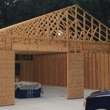 New Man Cave Construction in Oklahoma - 30 x 40 Shop with 10 ft Overhang