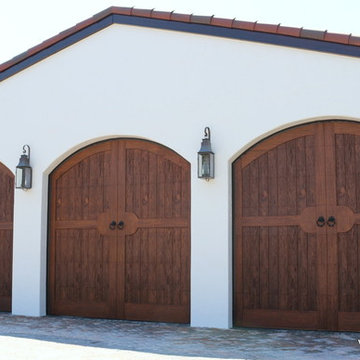 Old World Pecky Cypress Garage Doors