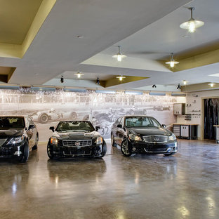 Idee per un garage per quattro o più auto mediterraneo