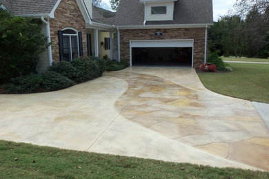 Example of an attached two-car garage design in Atlanta