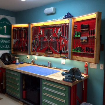 Pegboard Cabinet Doors Designed to Fold and Lock - Wall Control Pegboard