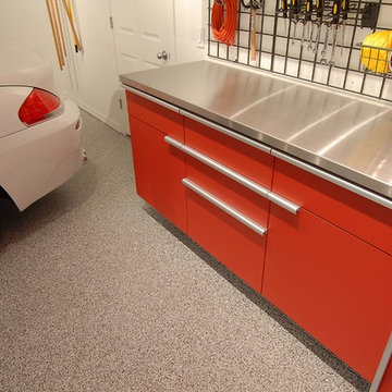 Powder-Coated Garage Cabinets (Red)