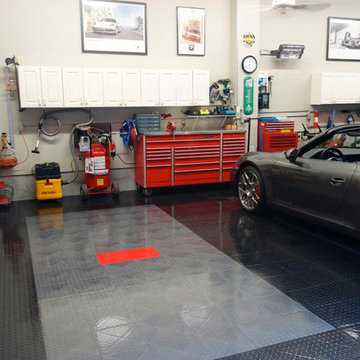 RaceDeck Garage Flooring - Custom Home Garage with TuffShield Diamondtread floor