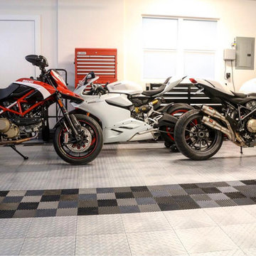 RaceDeck Garage Floors - Ducati Filled Home Garage