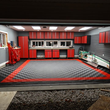 RaceDeck Garage Floors - Home Garage that is red hot