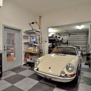 RaceDeck Garage Floors- In Home Garage of Porsche Enthusiast