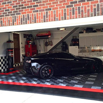 RaceDeck® Home Garage Flooring - Stealthy Corvette
