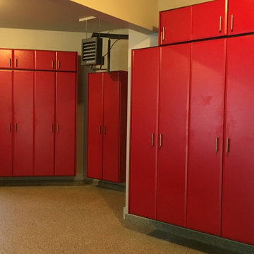 Racing Red Garage storage