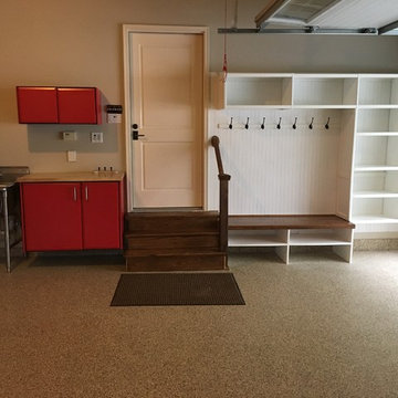 Racing Red Garage storage