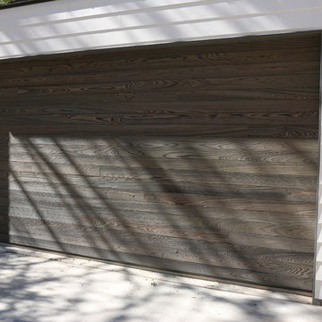 Real wood overhead garage doors
