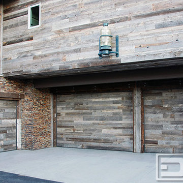 Reclaimed Wood Garage Doors for a Modern Industrial Home in Northern California