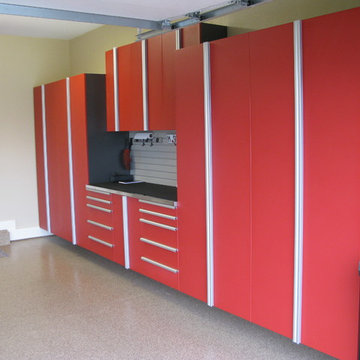 Red Garage Storage Cabinets