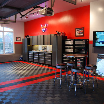 Red Hot Home Garage with RaceDeck® Garage Flooring