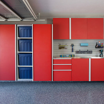 Red Powder Coated Garage Peoria, AZ
