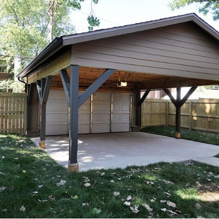 Photo of a traditional detached two-car carport in St Louis.