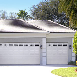 This is an example of a mid-sized traditional attached two-car carport in Kansas City.