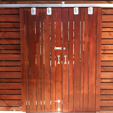 Sliding Barn Doors and Lean-To Storage