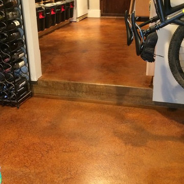 Stained Concrete Floor in Garage