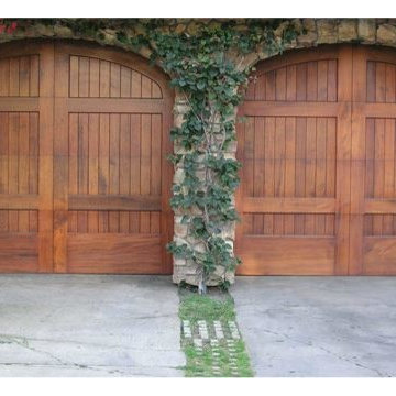 Stained Wood Carriage Garage Doors