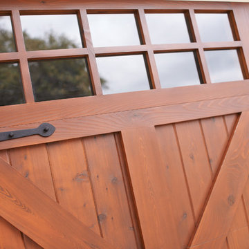 Stained Wood Garage Door