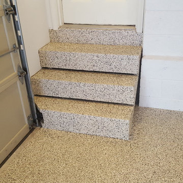 Steps covered with epoxy