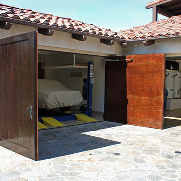 Swing-Out Wood Garage Doors
